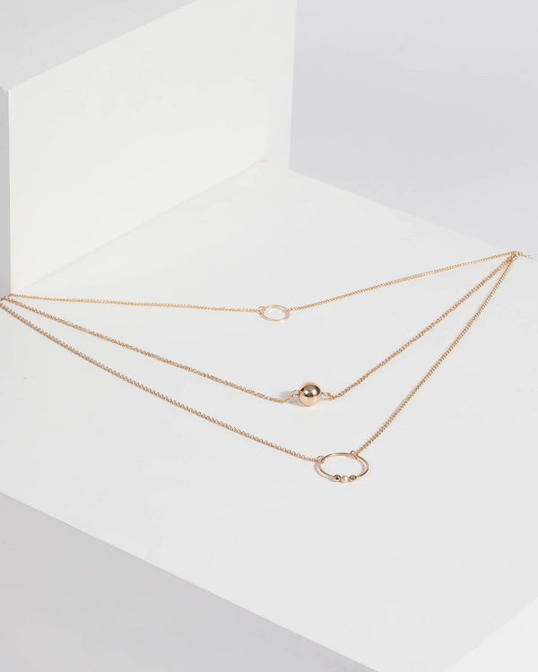 Gold Hoop Layered Necklace | Necklaces