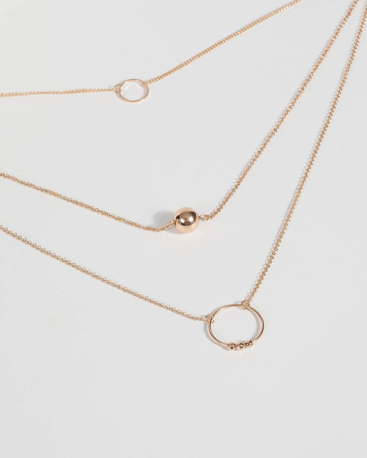 Gold Hoop Layered Necklace | Necklaces