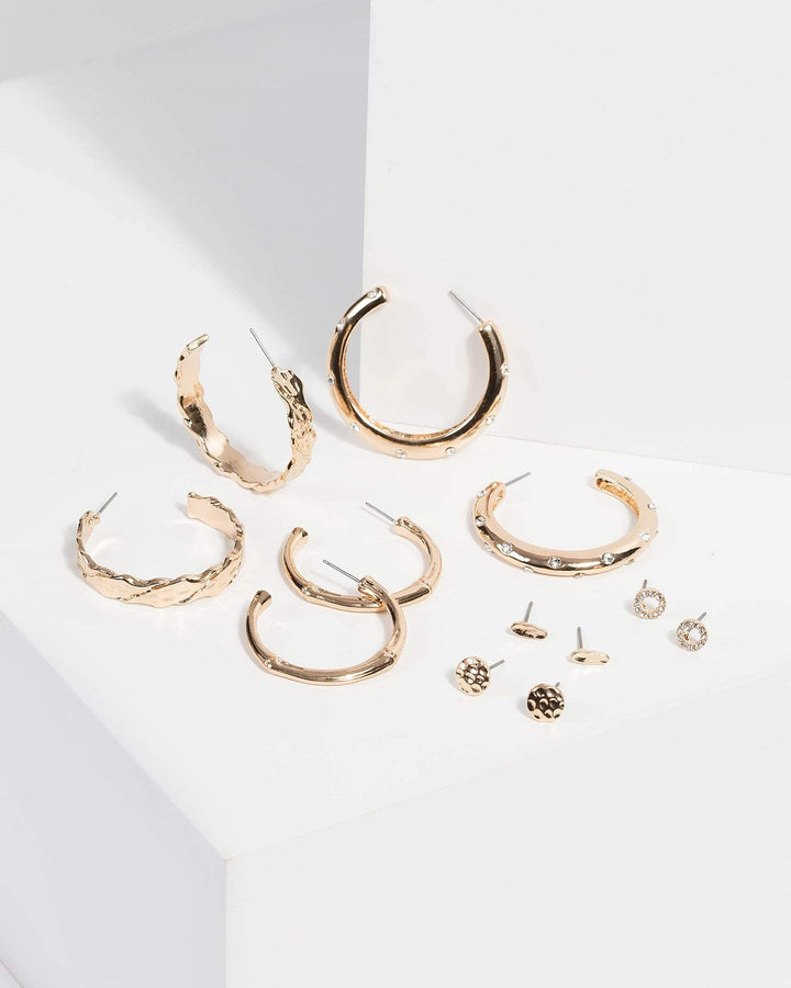 Gold Hoop Set with Stud Earrings | Earrings
