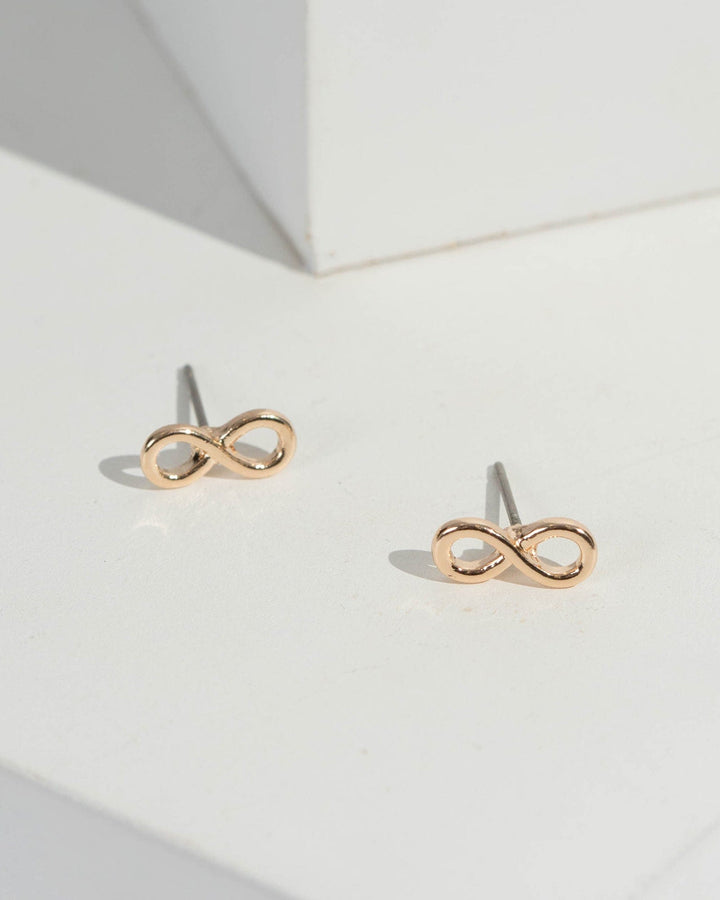 Gold Infinity Stud Earrings | Earrings