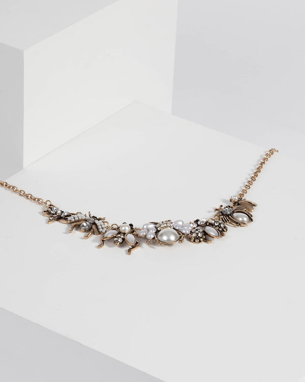 Gold Insect Chain Necklace | Necklaces
