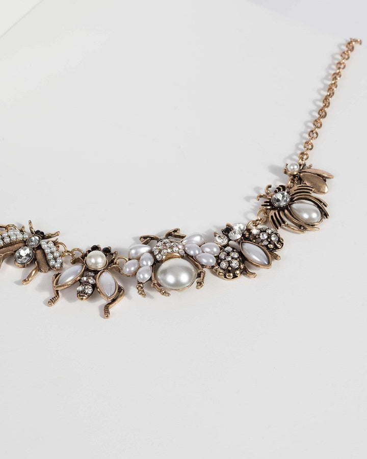Gold Insect Chain Necklace | Necklaces