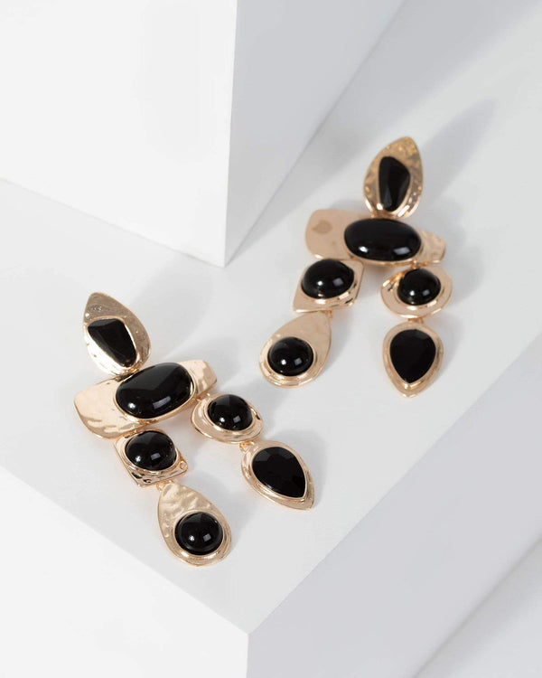 Gold Irregular Bead Drop Earrings | Earrings