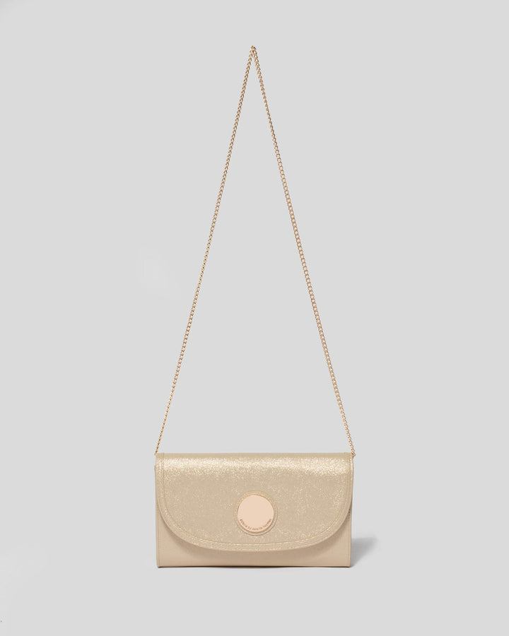 Gold Isabel Circle Clutch Bag | Clutch Bags
