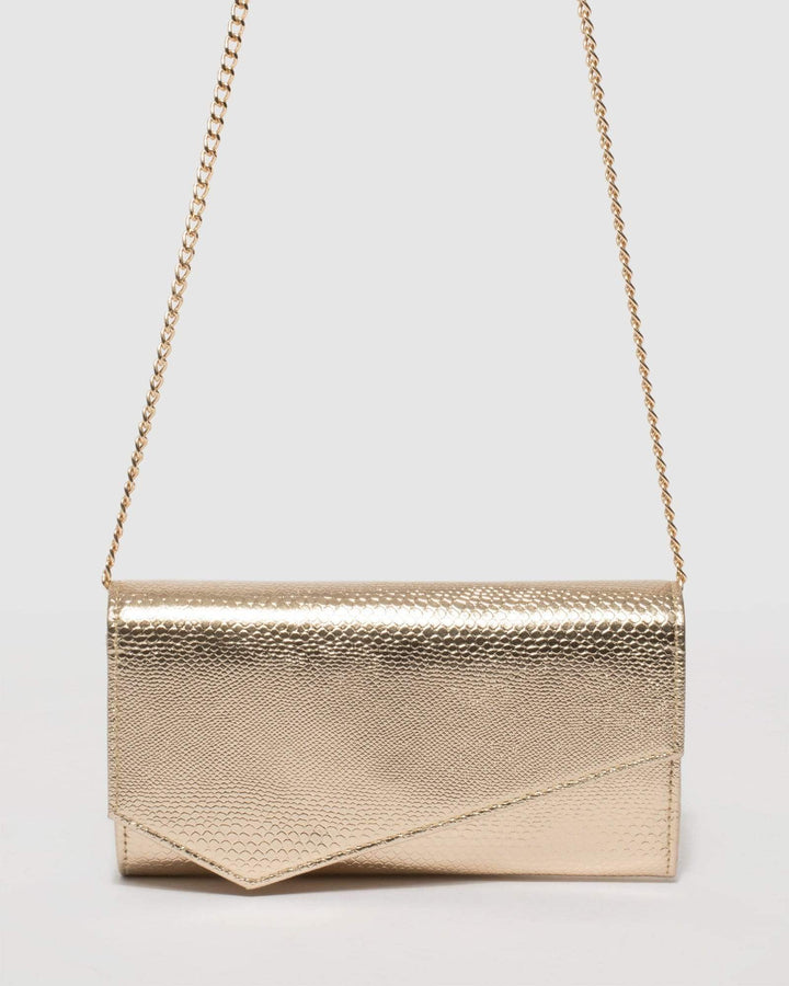 Gold Jordan Clutch Bag | Clutch Bags