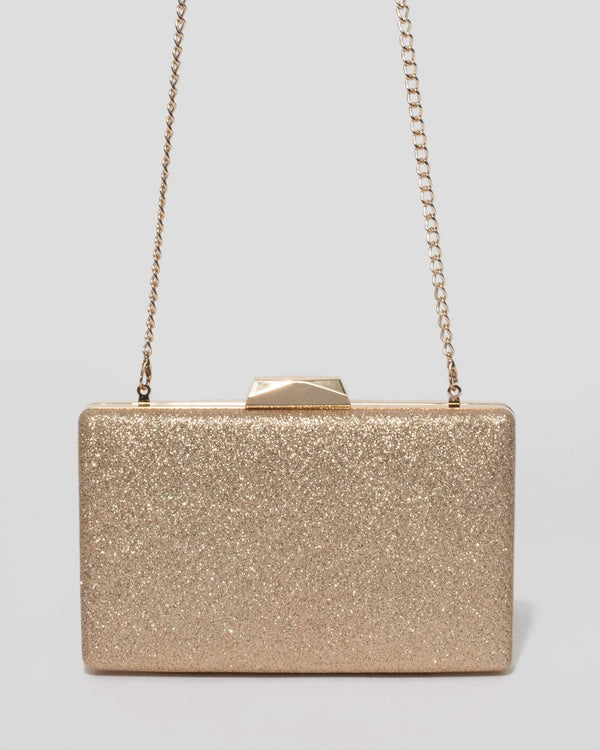 Gold Julia Hardcase Clutch Bag | Clutch Bags