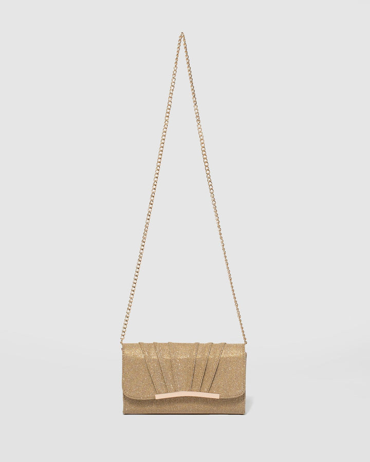 Gold Kendra Clutch Bag | Clutch Bags
