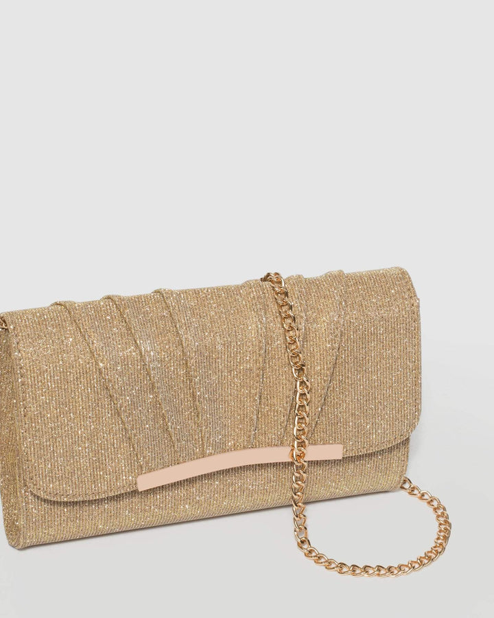 Gold Kendra Clutch Bag | Clutch Bags