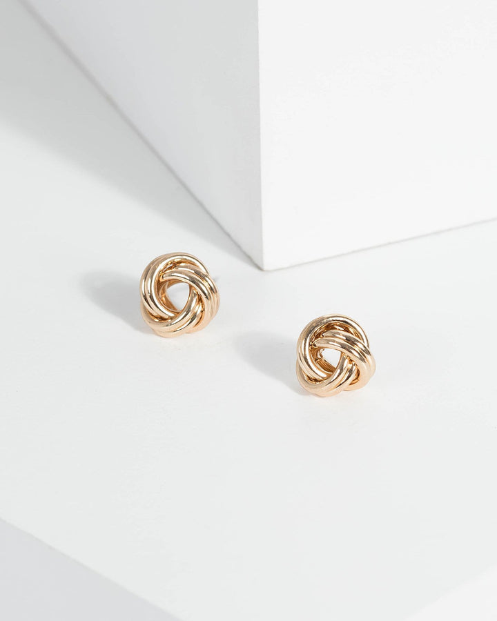 Gold Knot Stud Earrings | Earrings