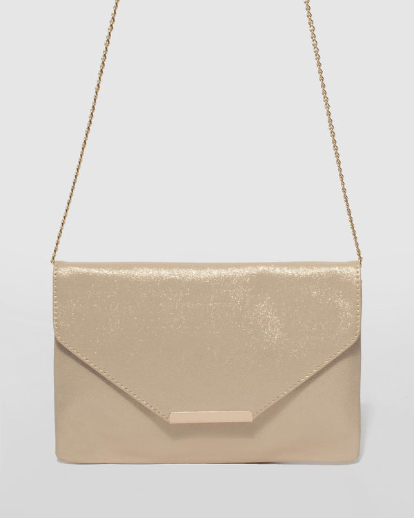 Gold Kyra Clutch Bag | Clutch Bags