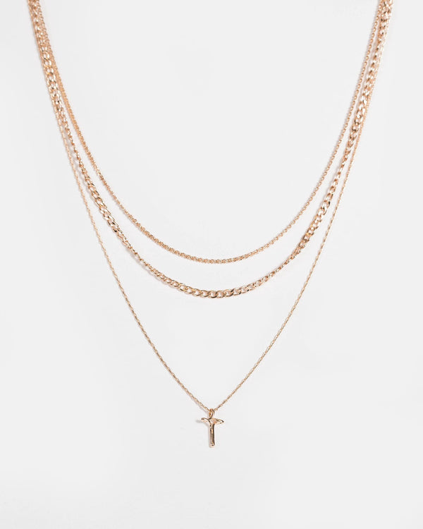 Gold Layer Cross Pendant Necklace | Necklaces