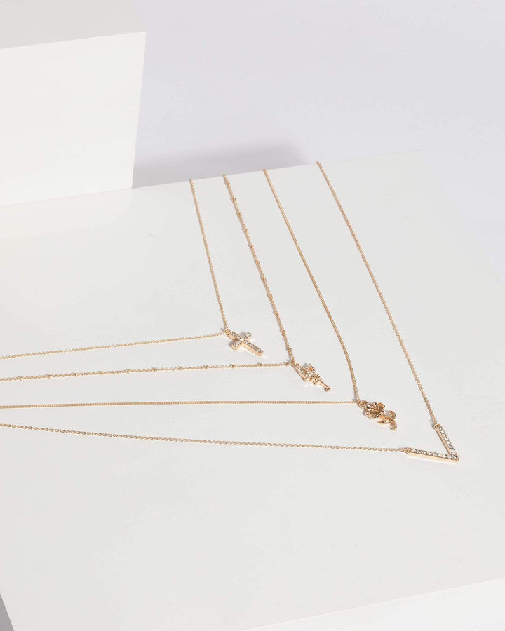 Gold Layered Pendant Necklace | Necklaces