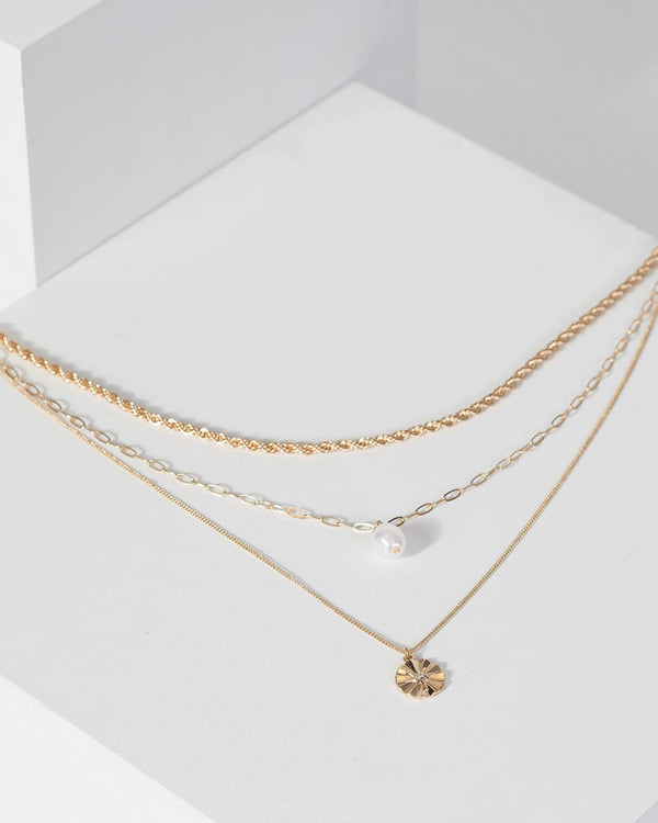 Gold Layered Varying Chains Necklace | Necklaces