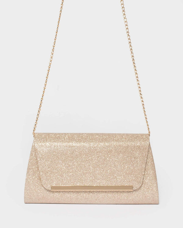 Gold Leaha Bar Clutch Bag | Clutch Bags