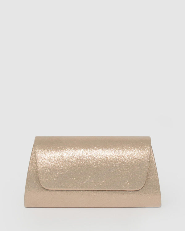 Gold Leaha Evening Clutch Bag | Clutch Bags