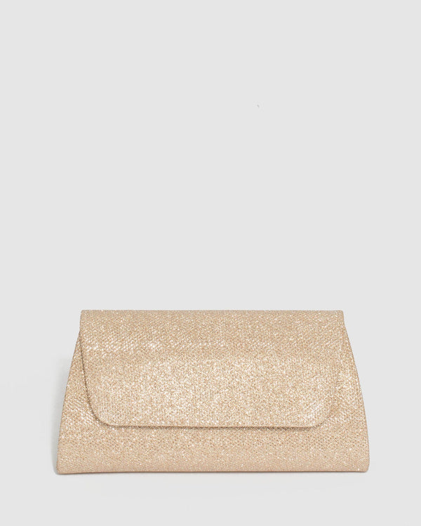 Gold Leaha Evening Clutch Bag | Clutch Bags