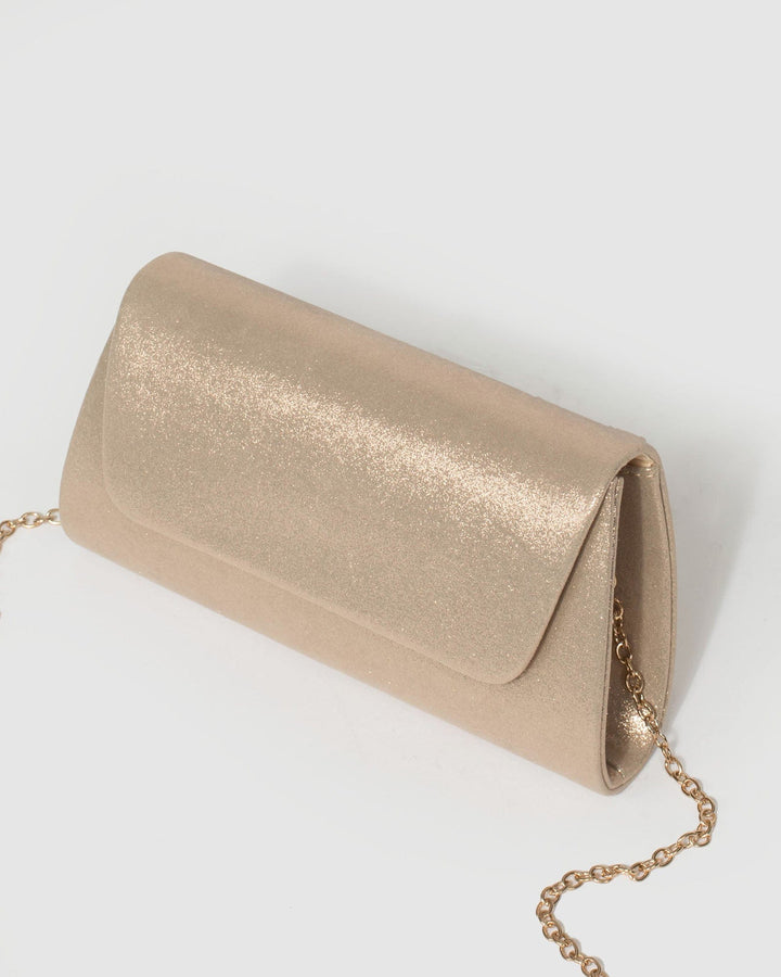 Gold Leaha Evening Clutch Bag | Clutch Bags