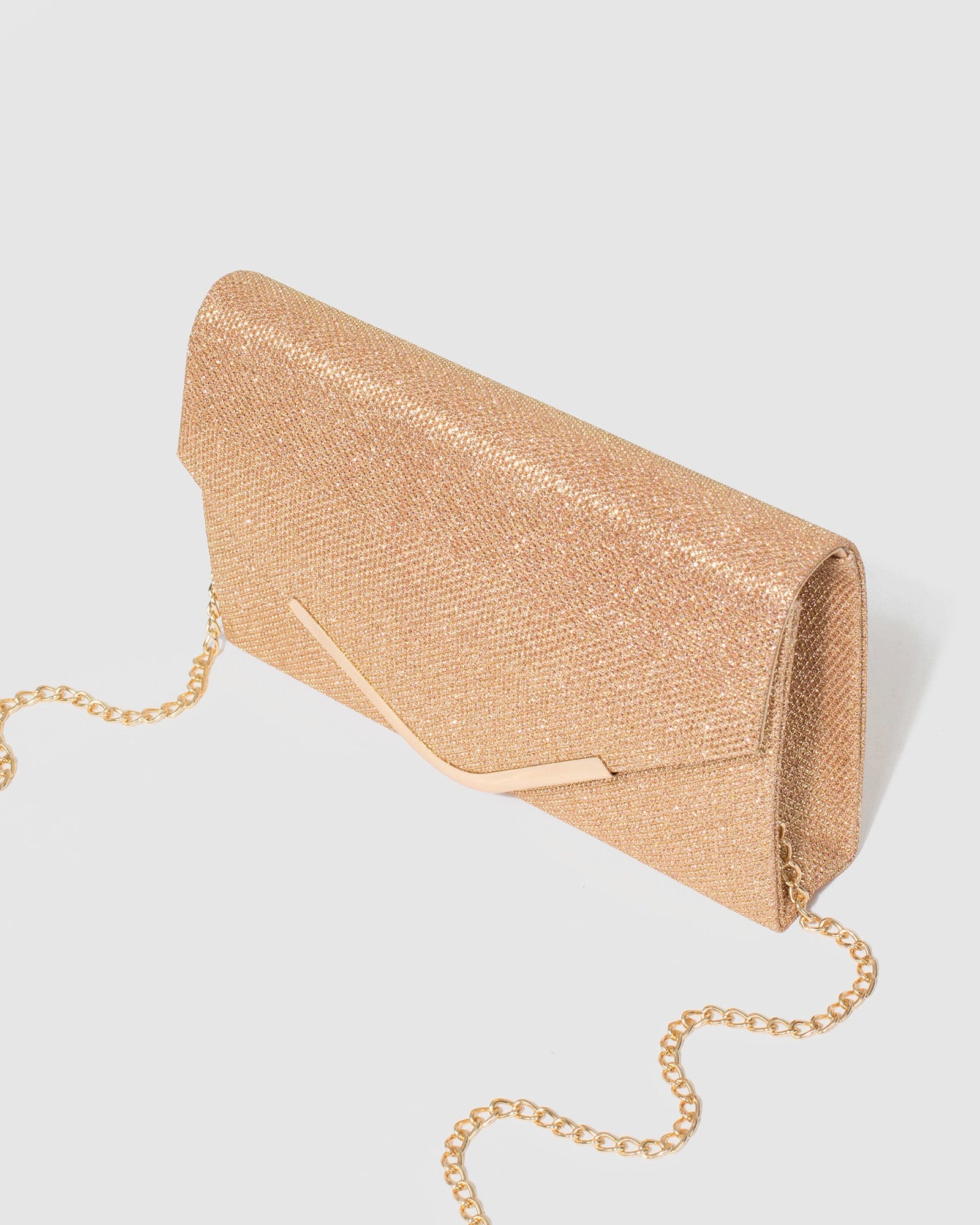 gold envelope clutch bag main image 1