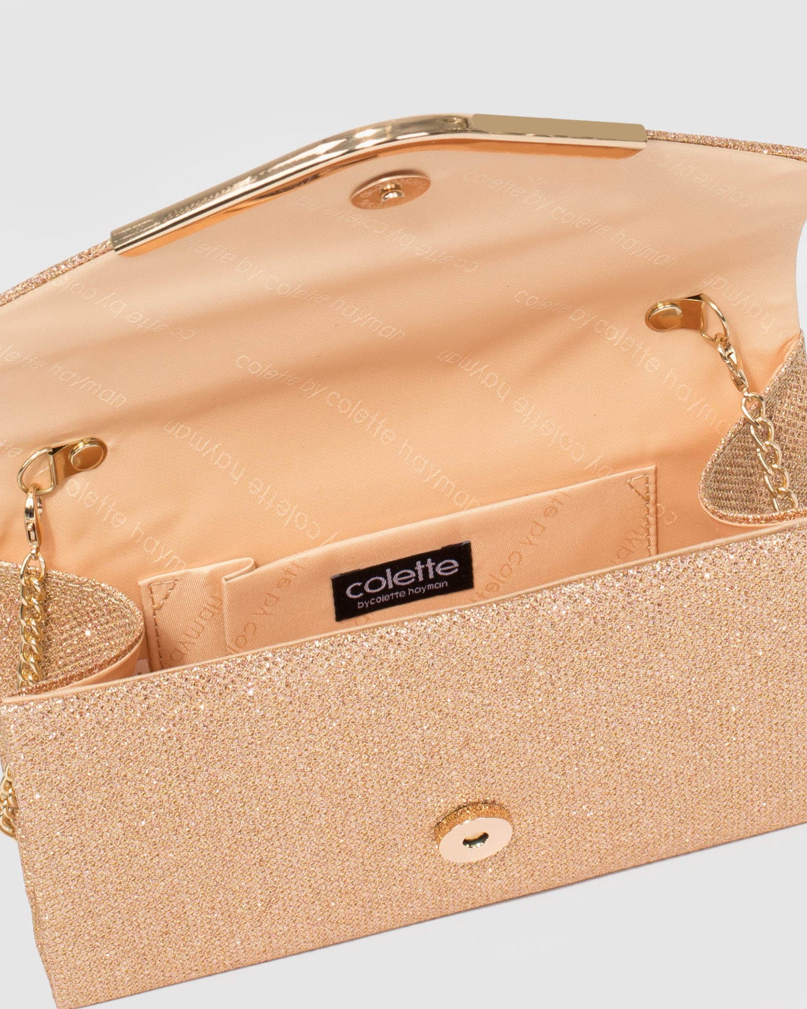 gold envelope clutch bag main image 0