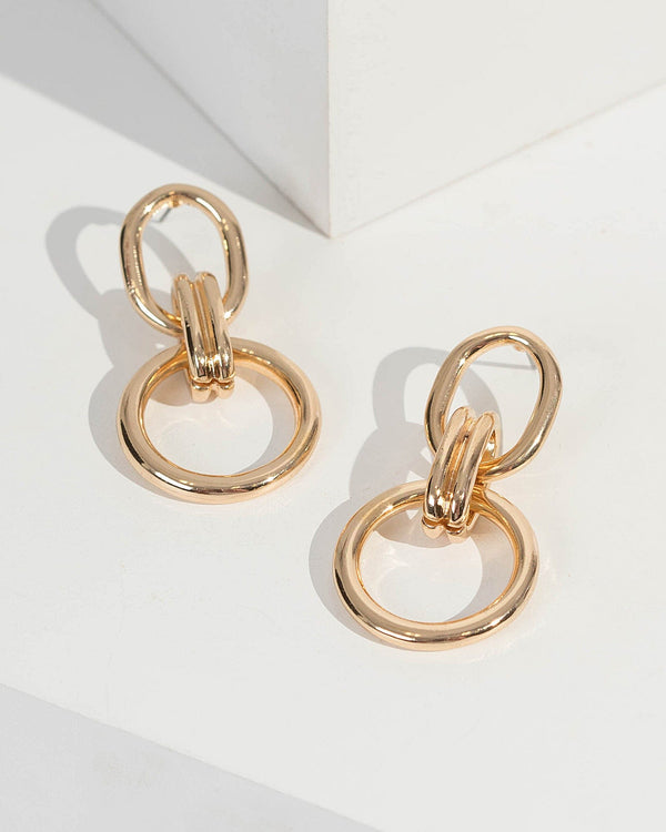 Gold Links Drop Earrings | Earrings