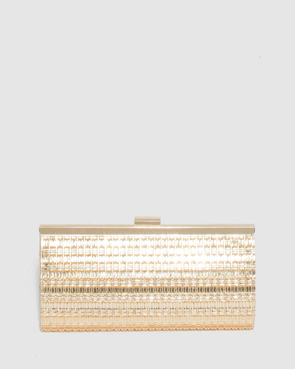 Gold Liza Sparkle Clutch Bag | Clutch Bags