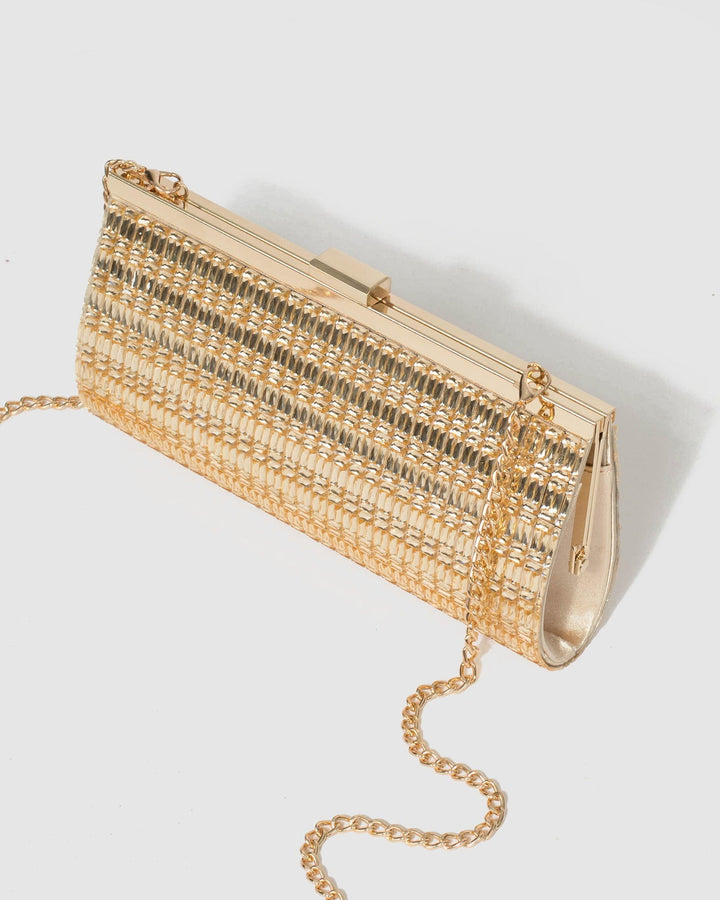 Colette by Colette Hayman Gold Liza Sparkle Clutch Bag