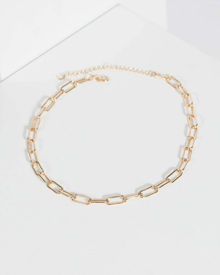 Gold Long Link Chain Necklace | Necklaces