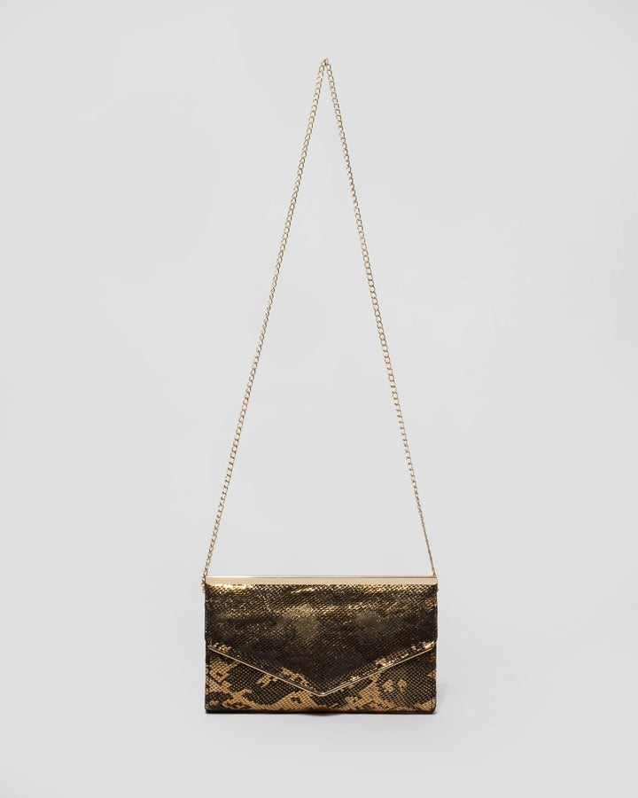Gold Maddison Bar Clutch Bag | Clutch Bags