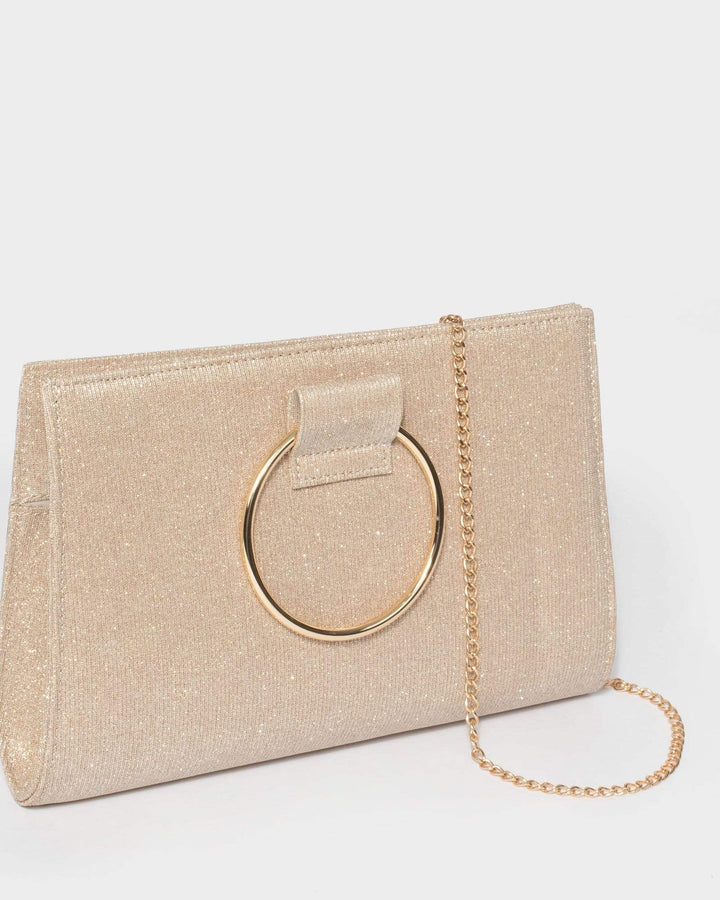 Gold Maggie Ring Clutch Bag | Clutch Bags