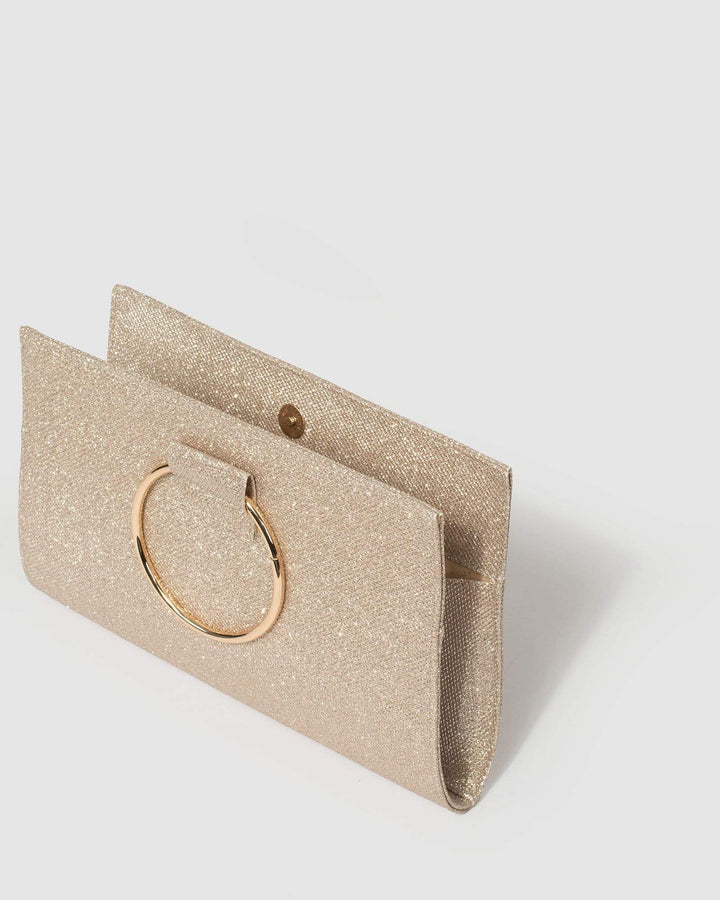 Gold Maggie Ring Clutch Bag | Clutch Bags