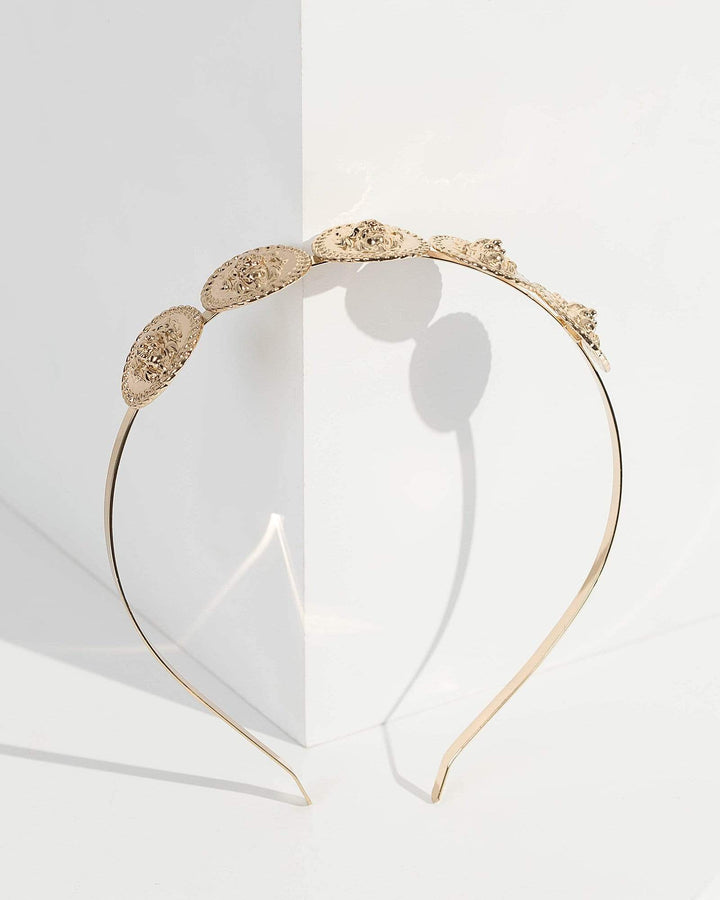 Gold Medallion Headband | Hair Accessories