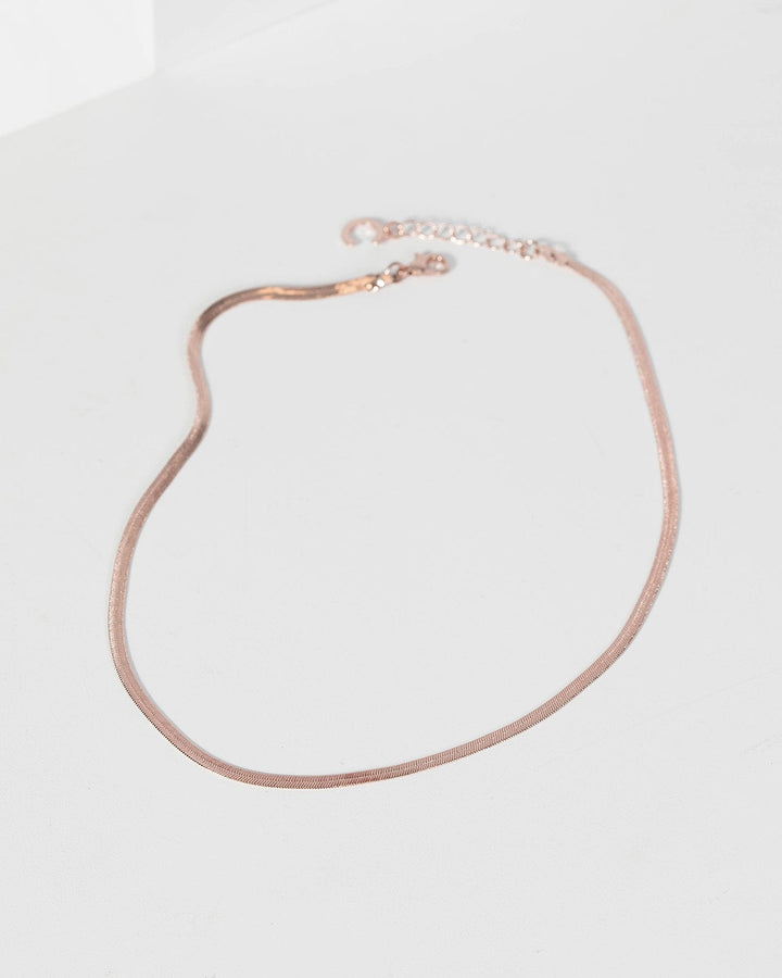 Gold Medium Snake Chain Short Necklace | Necklaces
