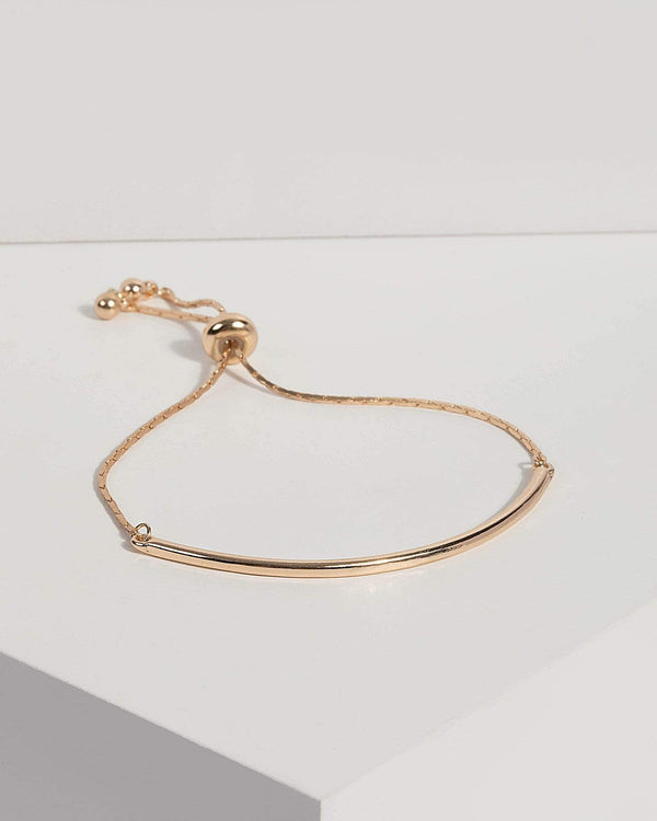 Gold Metal Bar Bracelet | Wristwear