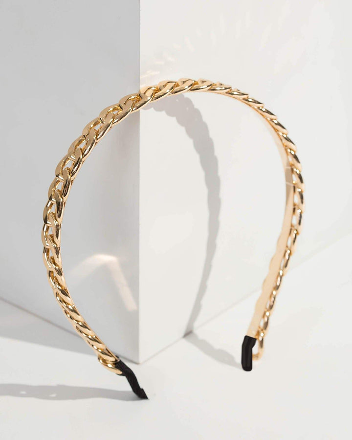 Colette by Colette Hayman Gold Metal Chain Link Headband