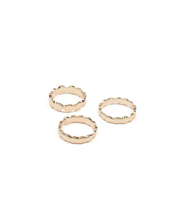 Colette by Colette Hayman Gold Metal Dot Ring Pack - Large