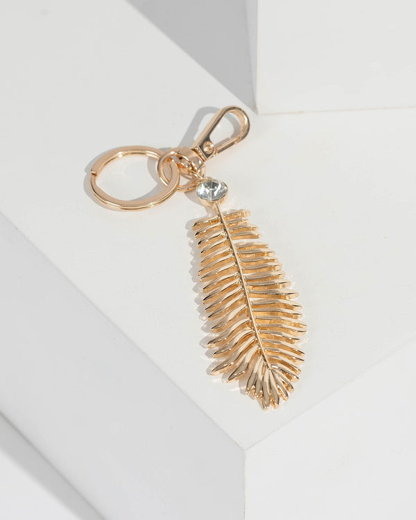 Gold Metal Leaf Keyring | Bag Accessories