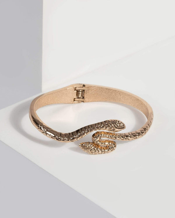 Gold Metal Snake Bracelet | Wristwear