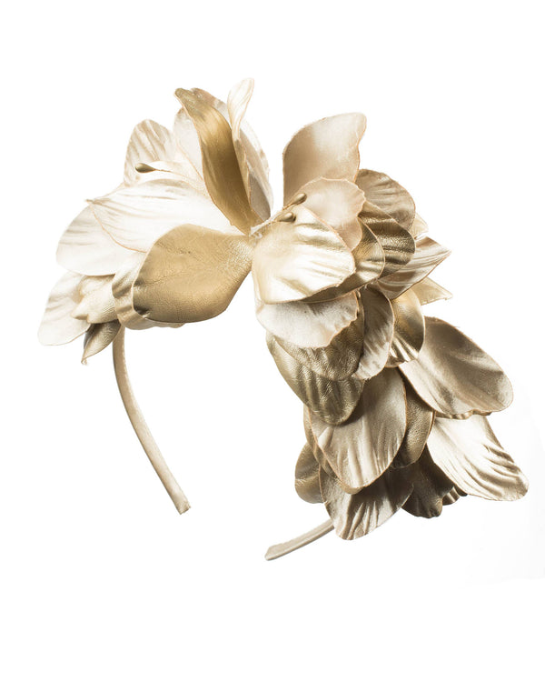 Colette by Colette Hayman Gold Metallic Floral Headband