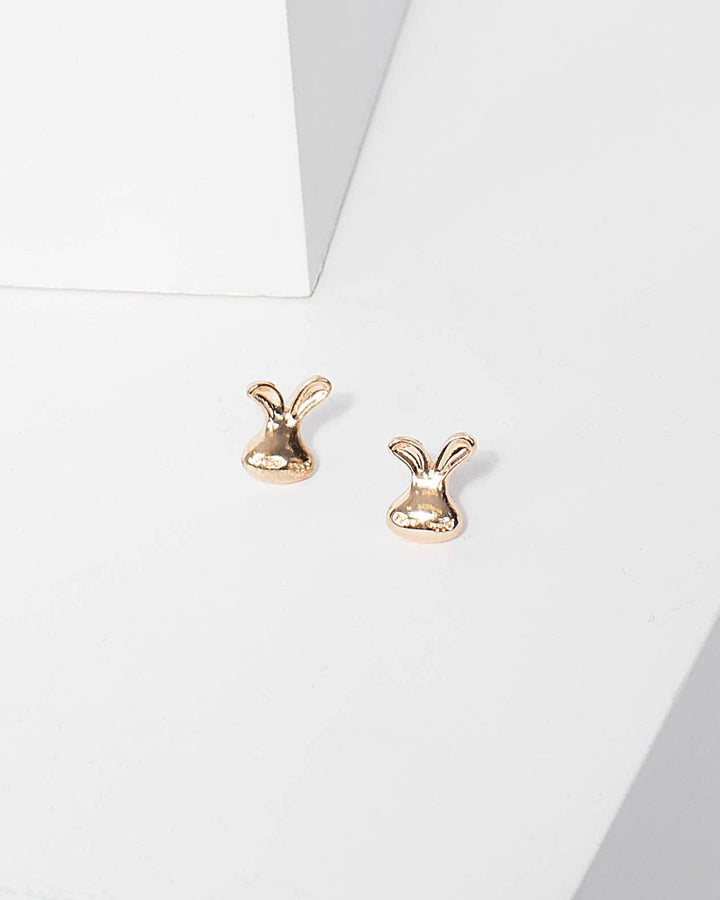 Gold Mini Bunny Stud Earrings | Earrings