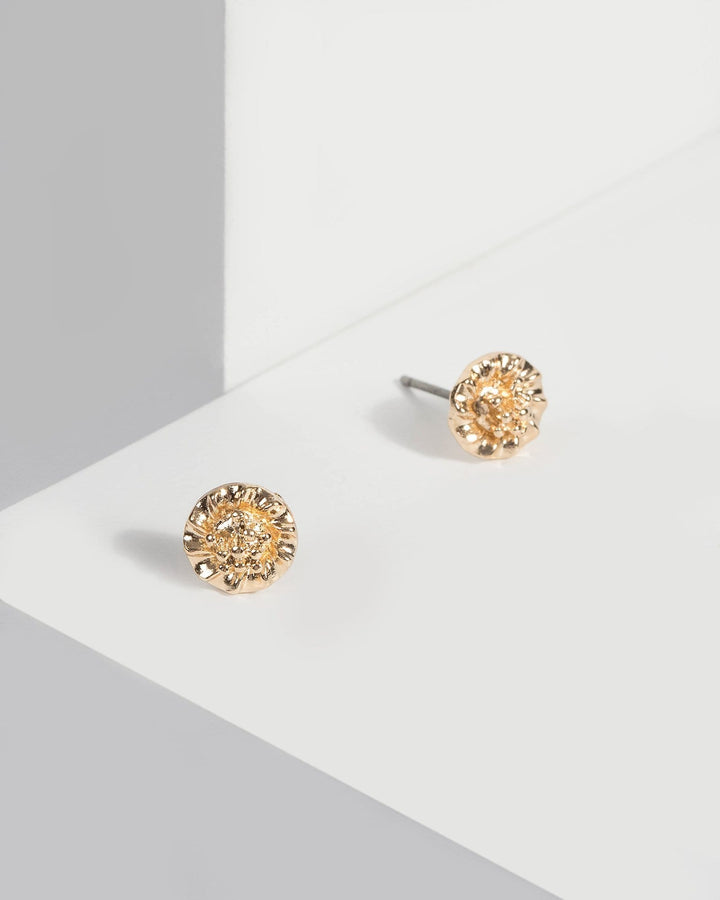 Gold Mini Floral Stud Earrings | Earrings