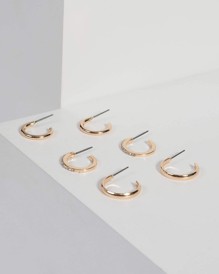 Gold Mini Hoop Earring Set | Earrings