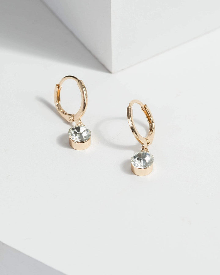 Colette by Colette Hayman Gold Mini Hoop With Crystal Earrings