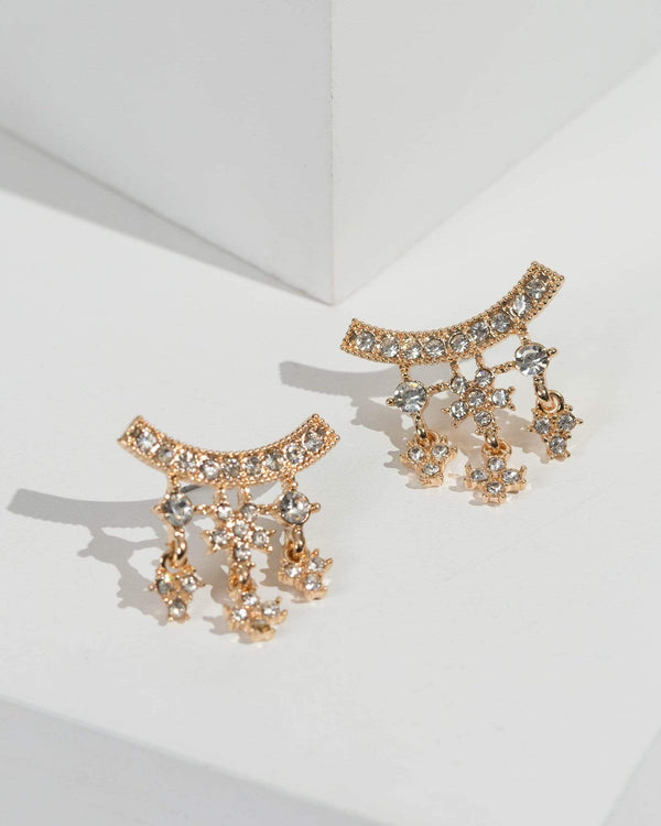 Gold Mini Stars Drop Earrings | Earrings