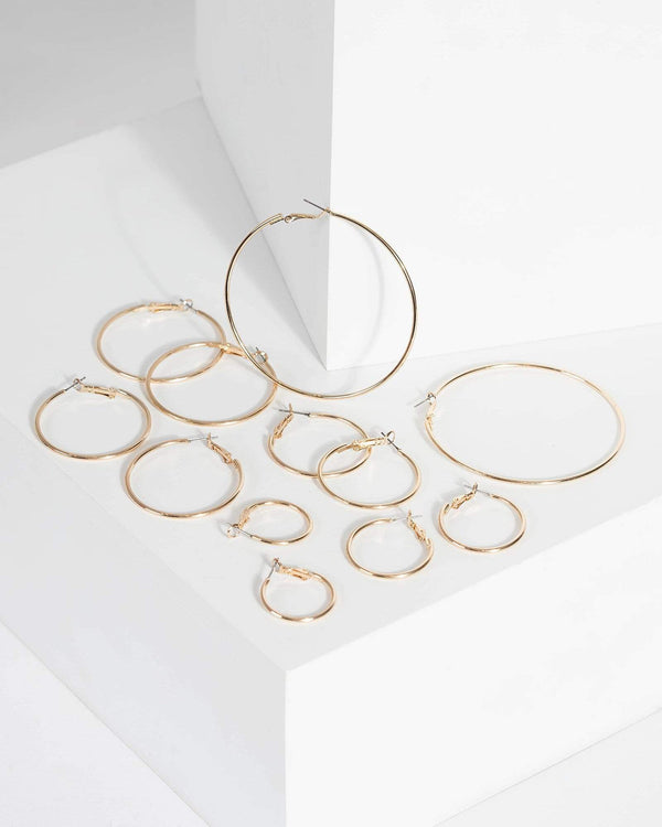 Gold Mixed Size Hoop Pack | Earrings