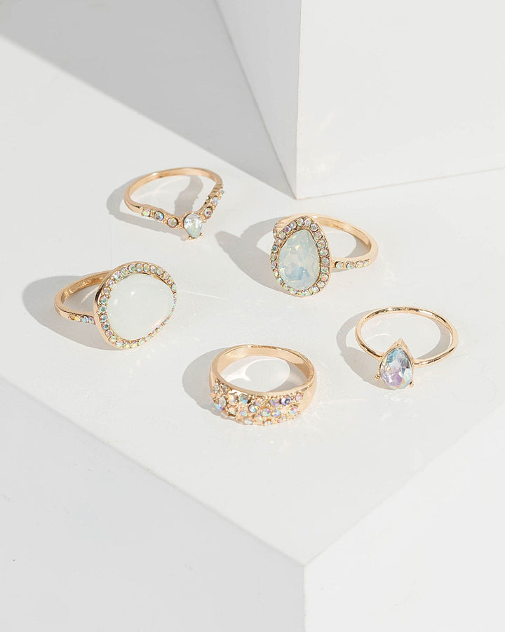 Gold Moonstone Ring Multi Pack | Rings