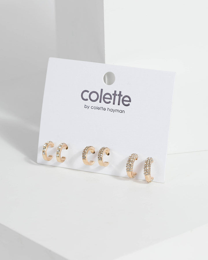 Colette by Colette Hayman Gold Multi Bright Huggie Hoop Earrings