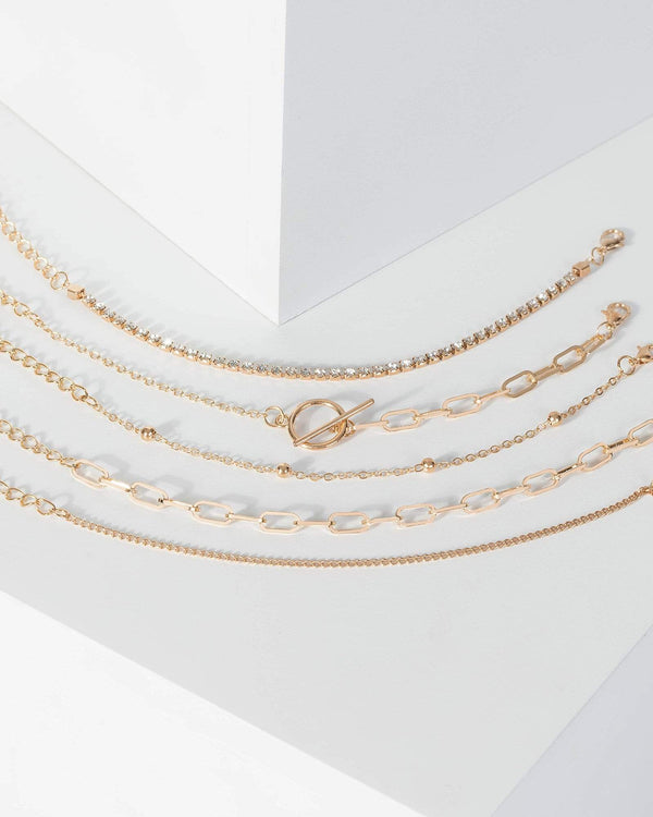 Gold Multi Chain Bracelet | Wristwear