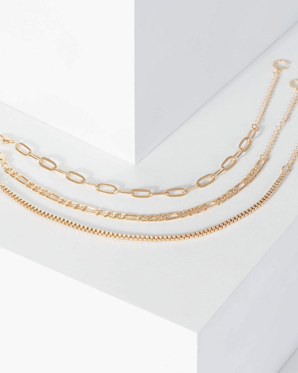 Gold Multi Chain Bracelet Pack | Wristwear