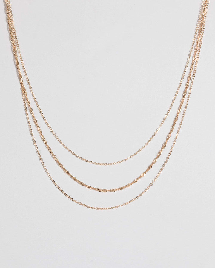 Gold Multi Chain Pendant Necklace | Necklaces