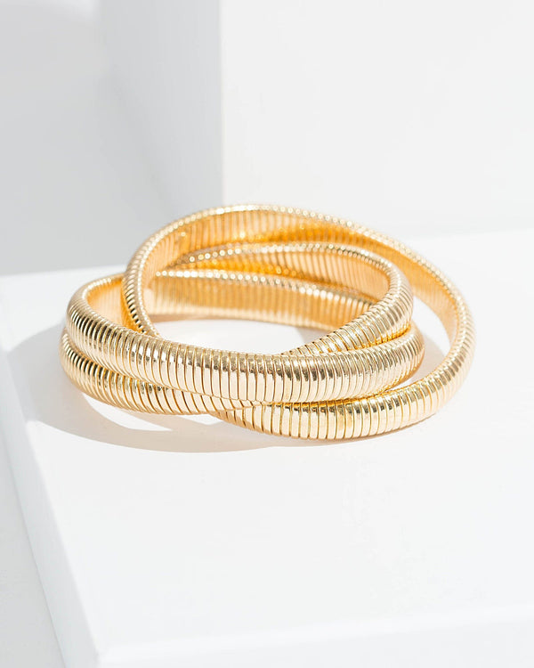 Colette by Colette Hayman Gold Multi Chain Twist Bracelet